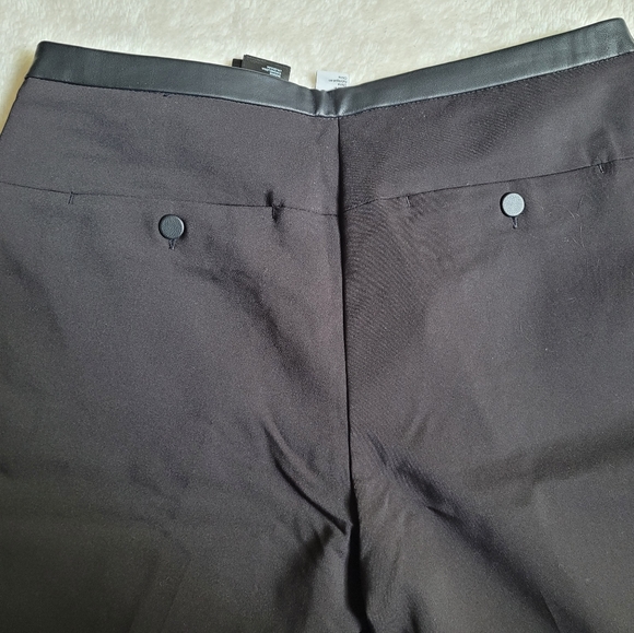 Size 12 - H&M black slacks with leather detailing - Picture 2 of 3
